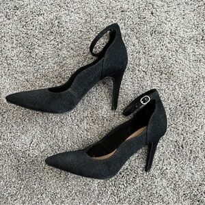 Christian Siriano Glitter Black Heels